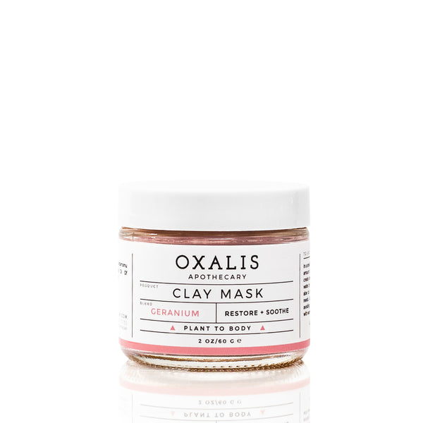 GERANIUM CLAY MASK | RESTORE + SOOTHE