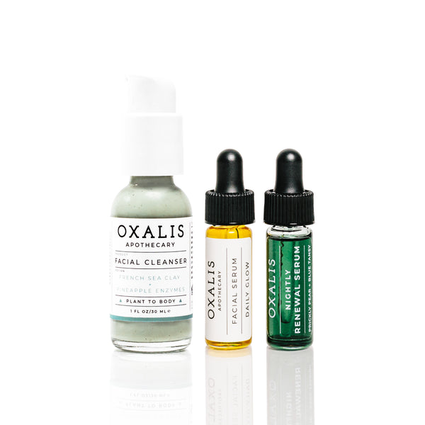 STARTER FACIAL KIT WITH CLEANSER + SERUMS