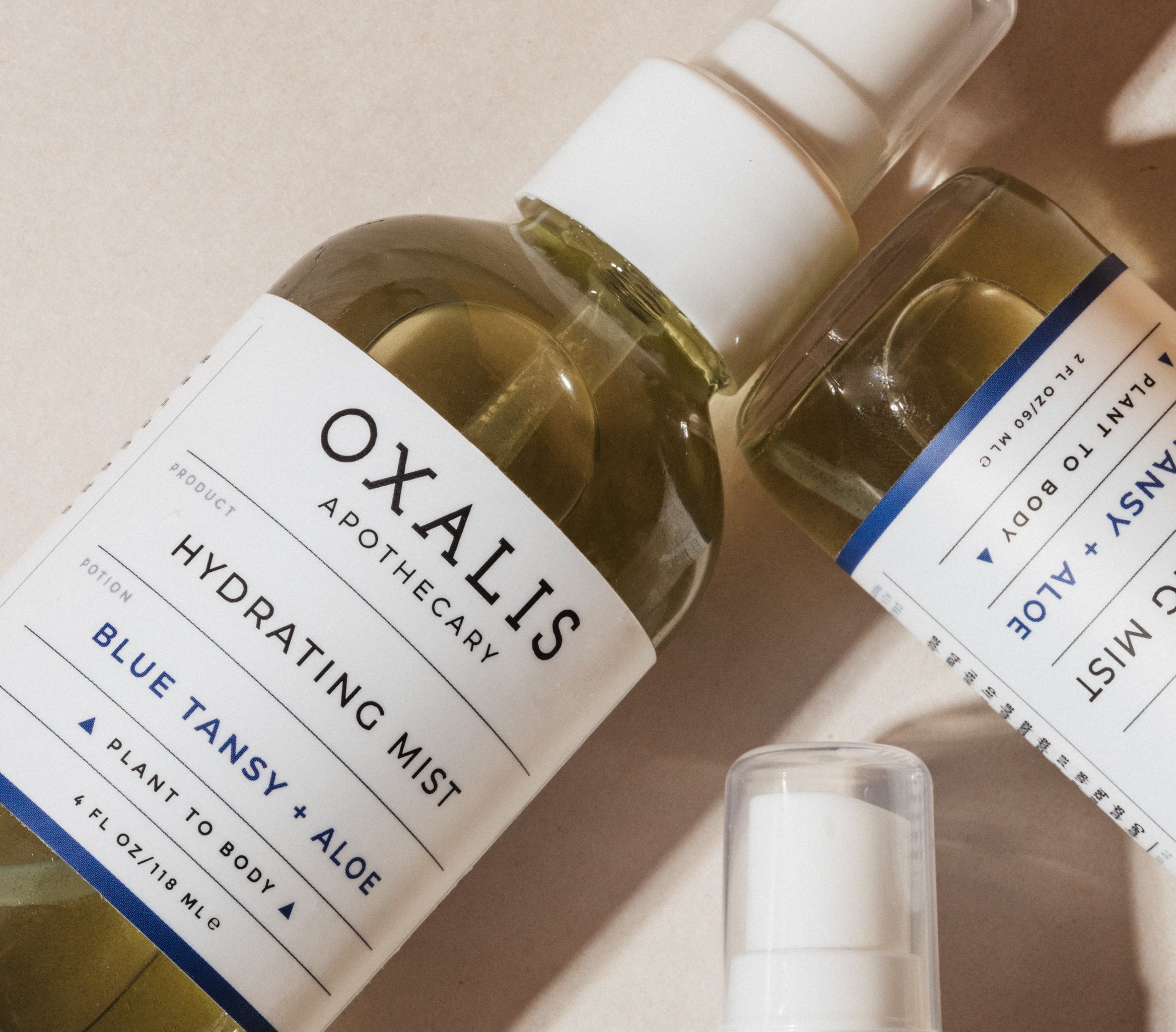 Blue Tansy Hydrosol and Aloe hydrating face mist by Oxalis Apothecary for soothing sensitive skin